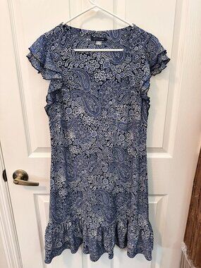 Tommy Hilfiger Blue Paisley Dress-NWT